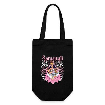 Hindu God - Saraswati - Gift Bag for Bottles - black - Front