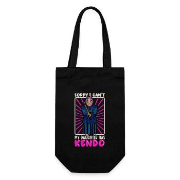 Ich kann nicht - Meine Tochter hat Kendo - Geschenkbeutel für Flaschen - Schwarz - Vorne