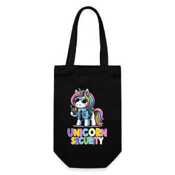 Unicorn Rainbow Cute Unicorn Security - Gift Bag for Bottles - black - Front
