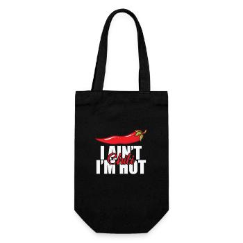 I ain't Chili I'm hot Gewürz Küche - Geschenkbeutel für Flaschen - Schwarz - Vorne