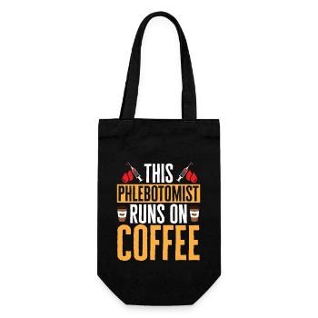 Phlebotomy Blood Draw Blood Nurse - Gift Bag for Bottles - black - Front