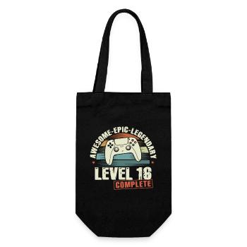 Level 16 Complete 16th Birthday Gift - Gift Bag for Bottles - black - Front
