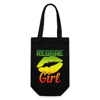 Reggae Musik Rastafari Jamaika - Geschenkbeutel für Flaschen - Schwarz - Vorne