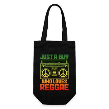Reggae Musik Rastafari Jamaika - Geschenkbeutel für Flaschen - Schwarz - Vorne