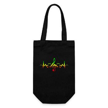Reggae Musik Rastafari Jamaika - Geschenkbeutel für Flaschen - Schwarz - Vorne
