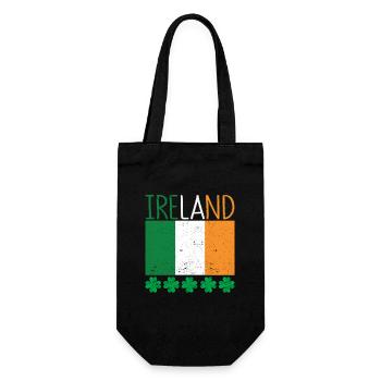 Patriotic Irish Flag Ireland Shamrock - Gift Bag for Bottles - black - Front