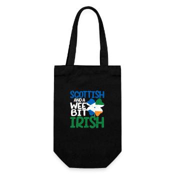 Scottish and a little bit of Irish roots - Gift Bag for Bottles - black - Front