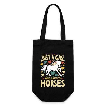 Cadeau d’amant de cheval juste une fille qui aime les chevaux - Sac à bouteille - noir - Devant