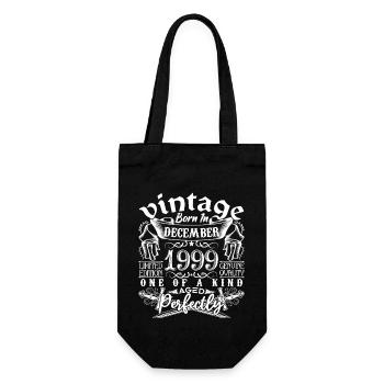 1999 Dezember 1999 Jubiläum Dezember 1999 - Geschenkbeutel für Flaschen - Schwarz - Vorne