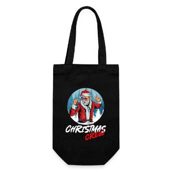 Christmas Crew for your Party - Geschenkbeutel für Flaschen - Schwarz - Vorne