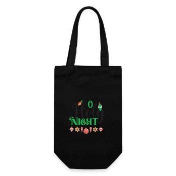 O Holy Night - Geschenkbeutel für Flaschen - Schwarz - Vorne