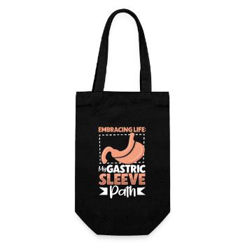 Gastric sleeve, gastric sleeve, gastrectomy, gastrectomy - Gift Bag for Bottles - black - Front