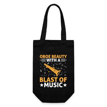 Oboist Oboe Basoonist Marching Band Instrumen - Geschenkbeutel für Flaschen - Schwarz - Vorne