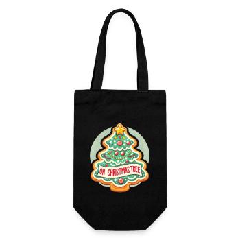 Oh Christmas Tree - Funny Holidays Funny Christmas - Geschenkbeutel für Flaschen - Schwarz - Vorne