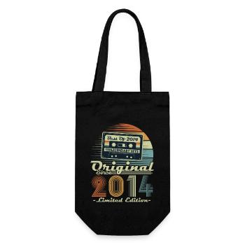 Original 2014 Jahrgang Retro Geburtstagsgeschenk - Geschenkbeutel für Flaschen - Schwarz - Vorne