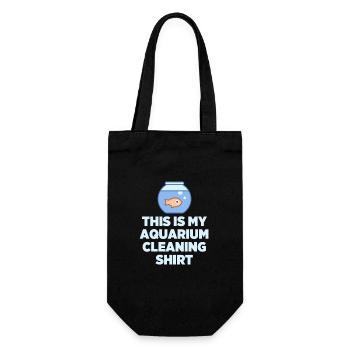 Das ist mein Aquarium Cleaning Shirt - Gold Fish Pet - Geschenkbeutel für Flaschen - Schwarz - Vorne