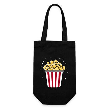 Popcorn Topf Humor - Geschenkbeutel für Flaschen - Schwarz - Vorne