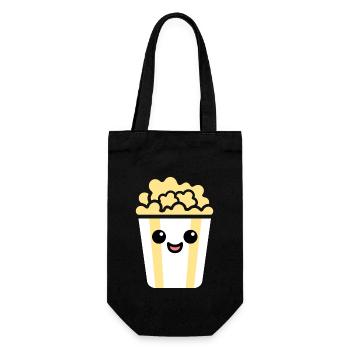 Popcorn Pot Humor - Gift Bag for Bottles - black - Front