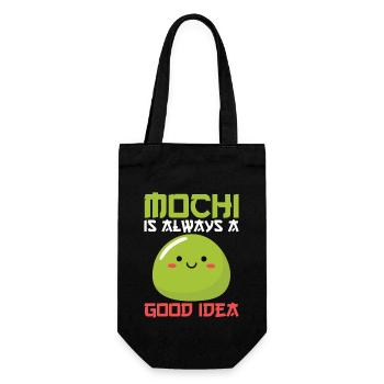 Kawaii Mochi Immer eine gute Idee Japanisches Dessert - Geschenkbeutel für Flaschen - Schwarz - Vorne