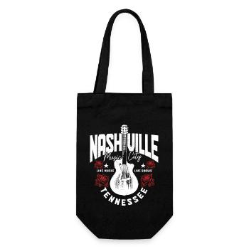 Nashville Tennessee Country Music City - Geschenkbeutel für Flaschen - Schwarz - Vorne