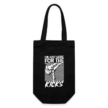 I'm only here for the kicks - Tang so Do - Gift Bag for Bottles - black - Front