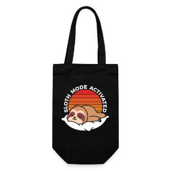 Sloth-Modus Im Retro-T-Shirt Aktiviert - Geschenkbeutel für Flaschen - Schwarz - Vorne
