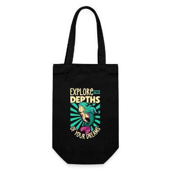 Mermaid Queen, Sea, Royal, Ocean, Monarch - Gift Bag for Bottles - black - Front