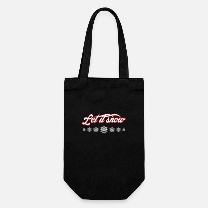 Let it Snow - Gift Bag for Bottles - black