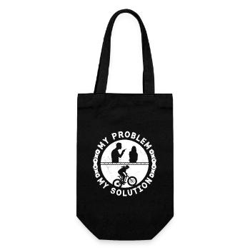 Fat Bike My Problem My Pictogram Mom Dad Cyclist - Gift Bag for Bottles - black - Front