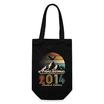 Vintage 2014 Vintage Retro Geburtstagsgeschenk - Geschenkbeutel für Flaschen - Schwarz - Vorne