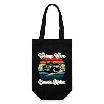 Vintage Vibes, Classic Rides - Gift Bag for Bottles - black - Front