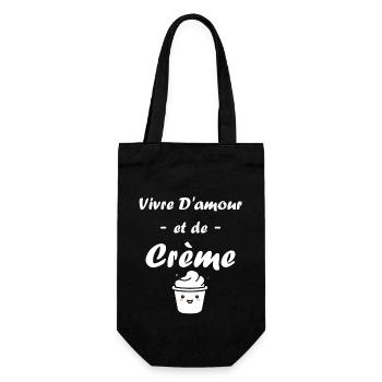 Humour crème fraiche - Sac à bouteille - noir - Devant