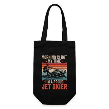 Jet Skier Morning Is Not My Time I'm Jet Ski Lover - Geschenkbeutel für Flaschen - Schwarz - Vorne