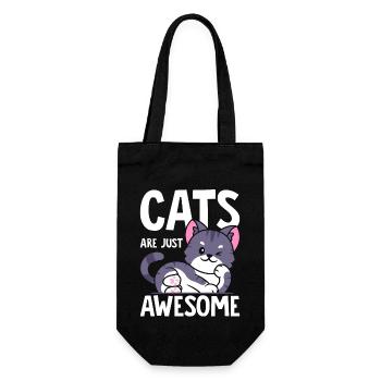 Les chats sont tout simplement géniaux - Sac à bouteille - noir - Devant