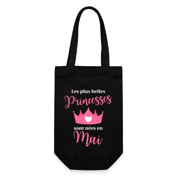 Les plus bellas princess sont nees en may - Sac à bouteille - noir - Devant