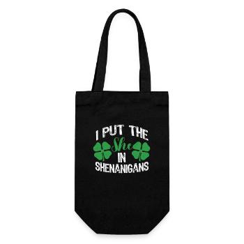 Ich setze das Sie in Shenanigans lustig irischen - Geschenkbeutel für Flaschen - Schwarz - Vorne