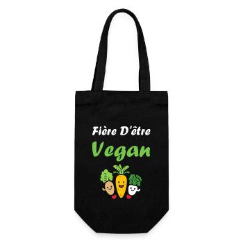 Légumes Humour je suis vegan - Sac à bouteille - noir - Devant