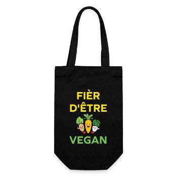 Légumes Humour je suis vegan - Sac à bouteille - noir - Devant