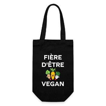 Légumes Humour je suis vegan - Sac à bouteille - noir - Devant