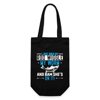 I'm just holding my rod, wiggling the worm and - Gift Bag for Bottles - black - Front