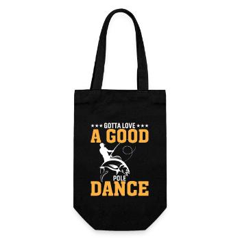 I love a good pole dance - Gift Bag for Bottles - black - Front