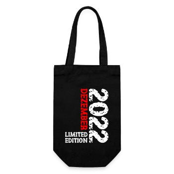 2022 Dezember Limited Edition 1. Geburtstag Deko - Geschenkbeutel für Flaschen - Schwarz - Vorne