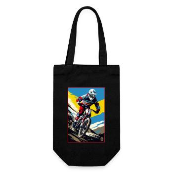 Pop Art Downhill Mountain Bike - Gift Bag for Bottles - black - Front