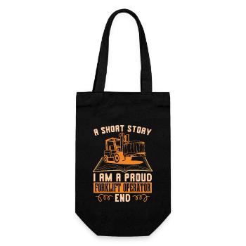 Forklift Operator A Short Story I Am A Storeman - Gift Bag for Bottles - black - Front