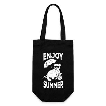 Enjoy the summer - Gift Bag for Bottles - black - Front