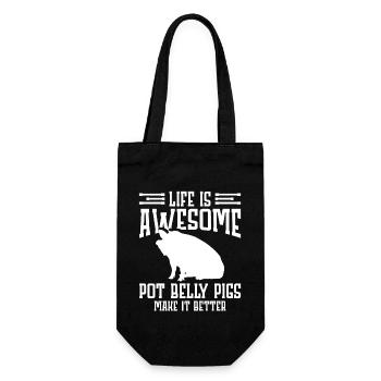 Pot Belly Pig Harness and Leash Pot Belly Pig - Gift Bag for Bottles - black - Front