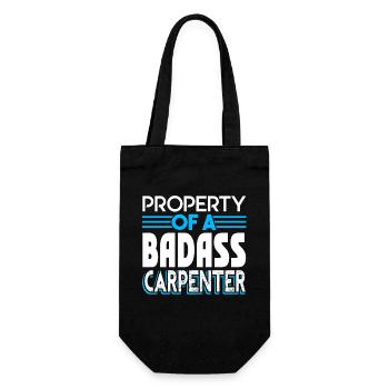 Carpenter Property Of A Badass Carpenter - Gift Bag for Bottles - black - Front