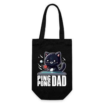 Table Tennis Katze Pingpong Black Cat Dad Outfit - Gift Bag for Bottles - black - Front
