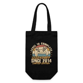 Level 10 Complete Legendary since 2014 - Gift Bag for Bottles - black - Front