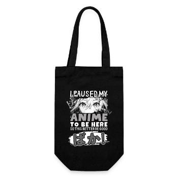 J’ai mis mon anime en pause pour être là BAKA ! Kawaii Otaku - Sac à bouteille - noir - Devant